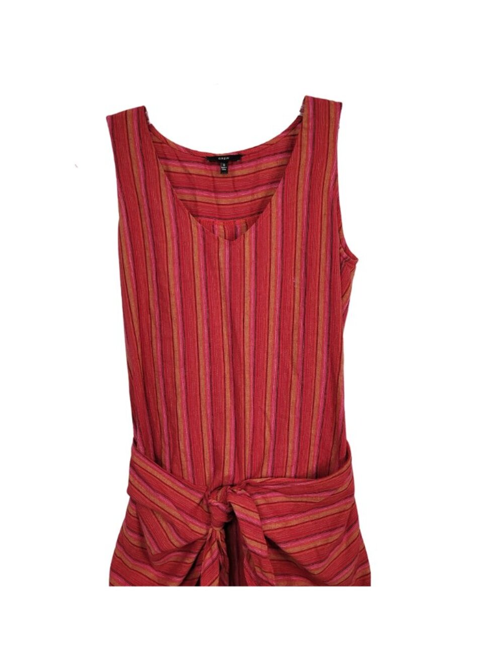 Drew Size S Dress Desert Stripe Sarong Skirt Linen Rayon Sleeveless Pullover Red - Picture 12 of 16